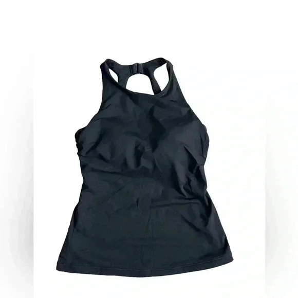 Athleta  32 B/C Black Maldives High Neck Tankini Top Swim - Picture 8 of 8